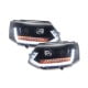 DRL REFLEKTORY VW T5 GP 10+ CZARNE Z DYNAMICZNYM KIERUNKOWSKAZEM LED