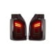carDNA LAMPY TYLNE LED VW TRANSPORTER T5 03-14 CZARNE / DYMIONE Z DYNAMICZNYM KIERUNKOWSKAZEM LED