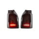 carDNA LAMPY TYLNE LED VW TRANSPORTER T5 03-14 CZARNE / DYMIONE Z DYNAMICZNYM KIERUNKOWSKAZEM LED
