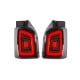 carDNA LAMPY TYLNE LED VW TRANSPORTER T5 03-14 CZARNE / DYMIONE Z DYNAMICZNYM KIERUNKOWSKAZEM LED