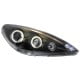 REFLEKTORY PEUGEOT 307 01-04.05 RINGI CZARNE
