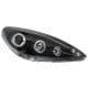 REFLEKTORY PEUGEOT 307 01-04.05 RINGI CZARNE