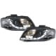 DRL REFLEKTORY TUNINGOWE ZESTAW AUDI A3 8P CZARNE