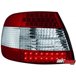 LAMPY TYLNE LED AUDI A4 B5 SEDAN 95-10.00 CZERWONE/PRZEŹROCZYSTE