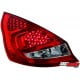 LAMPY TYLNE LED FORD FIESTA MK 7 08+ CZERWONE/PRZEŹROCZYSTE