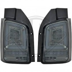 LAMPY TYLNE LED VW TRANSPORTER T6 2015+ CZARNE / DYMIONE Z KIERUNKOWSKAZEM LED