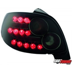 LAMPY TYLNE LED PEUGEOT 206 98-09 CZARNE/DYMIONE