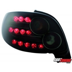 LAMPY TYLNE LED PEUGEOT 206CC 98-09 CZARNE/DYMIONE