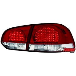 LAMPY TYLNE LED VW GOLF VI CZERWONE/PRZEŹROCZYSTE