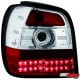 LAMPY TYLNE LED VW POLO 6N 95-97 CZERWONE/PRZEŹROCZYSTE