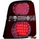 LAMPY TYLNE LED VW TOURAN 2003+ CZERWONE/PRZEŹROCZYSTE