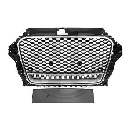 ATRAPA PRZEDNIA GRILL AUDI A3 12-16 RS3 LOOK CZARNY /CHROM