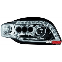 REFLEKTORY LED AUDI A4 B7 04-08 CHROM DRL