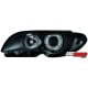 REFLEKTORY BMW 3 E46 COUPE 03-06 2 RINGI CZARNE XENON