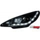DRL REFLEKTORY PEUGEOT 206 98-07 CZARNE