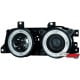 REFLEKTORY BMW E32 / E34 5 / 7 88-92 2 RINGI CZARNE