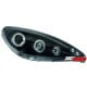 REFLEKTORY PEUGEOT 307 01-04.05 RINGI CZARNE