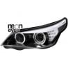 REFLEKTORY CCFL BMW E60 04-07 KIERUNKOWSKAZ LED CZARNE RINGI CCFL