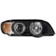 REFLEKTORY BMW X5 04-06 E53 XENON CZARNE 2 RINGI