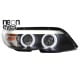 REFLEKTORY CCFL BMW X5 04-06 E53 2 RINGI POZYCYJNE CZARNE XENON