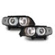 REFLEKTORY BMW X5 99-03 E53 CZARNE 2 RINGI