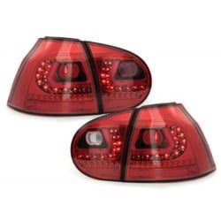 LAMPY TYLNE LITEC VW GOLF V 03-09 CZERWONE/PRZEŹROCZYSTE