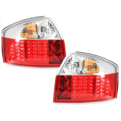 LAMPY TYLNE LED AUDI A4 8E SEDAN 01-04 CZERWONE / PRZEŹROCZYSTE