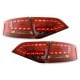 LAMPY TYLNE LED AUDI A4 B8 8K SEDAN 07+ CZERWONE / PRZEŹROCZYSTE