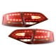 LAMPY TYLNE LED AUDI A4 B8 8K SEDAN 07+ CZERWONE / PRZEŹROCZYSTE