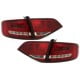 LAMPY TYLNE LED AUDI A4 B8 8K SEDAN 07+ CZERWONE / PRZEŹROCZYSTE