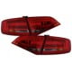 LAMPY TYLNE LED AUDI A4 B8 8K SEDAN 07+ CZERWONE / DYMIONE