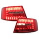 LAMPY TYLNE LED AUDI A6 4F SEDAN 04-08 CZERWONE / PRZEŹROCZYSTE