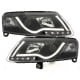 DRL EVO REFLEKTORY AUDI A6 4F 04-07 ŚWIATŁA DZIENNE CZARNE