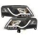 DRL EVO REFLEKTORY AUDI A6 4F 04-07 ŚWIATŁA DZIENNE CZARNE