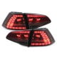 LAMPY TYLNE LED VW GOLF VII +13 GTI LOOK CZERWONE / DYMIONE