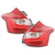 LAMPY TYLNE LED FORD FOCUS 2011+ CZERWONE / PRZEŹROCZYSTE