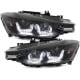 REFLEKTORY BMW SERIA 3 F30 / F31 2 RINGI DRL CZARNE