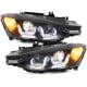 REFLEKTORY BMW SERIA 3 F30 / F31 2 RINGI DRL CZARNE