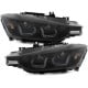 REFLEKTORY BMW SERIA 3 F30 / F31 2 RINGI DRL CZARNE