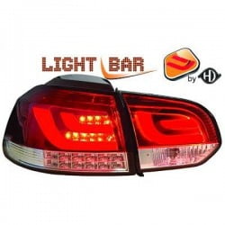 LAMPY TYLNE LED ZESTAW VW GOLF 6 CZERWONE / PRZEŹROCZYSTE