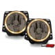 REFLEKTORY VW GOLF II 83-93 CHROM/CZARNE Z RINGIEM