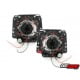 REFLEKTORY VW GOLF II 83-93 CHROM / CZARNE Z RINGIEM