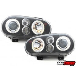 REFLEKTORY VW GOLF IV 97-04 CZARNE Z RINGAMI