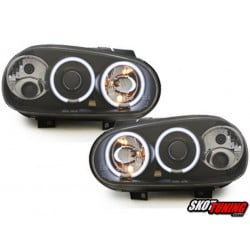 REFLEKTORY CCFL VW GOLF IV 97-04 Z RINGAMI CZARNE