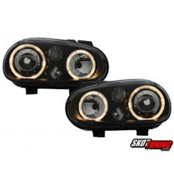 REFLEKTORY VW GOLF IV 97-04 CZARNE Z RINGAMI