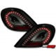 LAMPY TYLNE LED PEUGEOT 207 06+ CZARNE/DYMIONE
