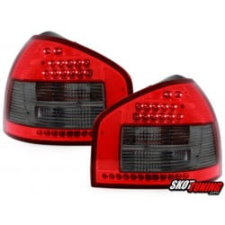 LAMPY TYLNE LED AUDI A3 8L 09.96-00 CZERWONE / DYMIONE