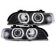 REFLEKTORY BMW E39 5 95-00 2 RINGI LED XENON CZARNE
