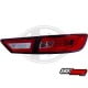 LAMPY TYLNE LED RENAULT CLIO IV 2013+ CZERWONE / DYMIONE