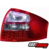 LAMPY TYLNE LED AUDI A6 97-04 SEDAN CZERWONE / PRZEŹROCZYSTE
